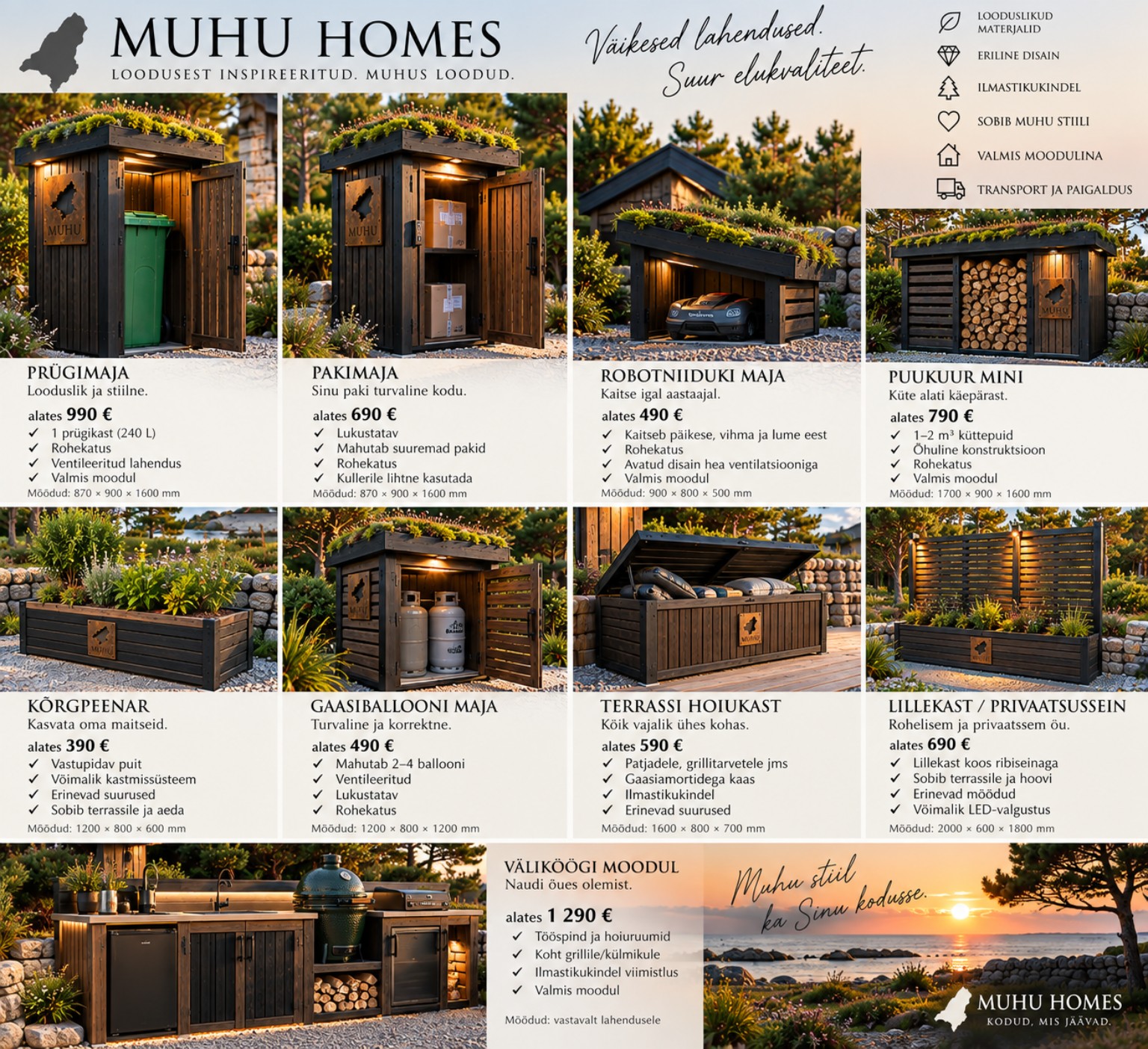 Muhu Homes õuetooted